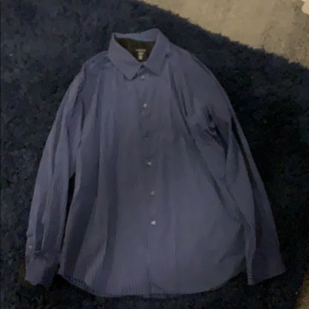 Blue and Black Dress Shirt